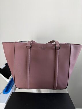 kate spade Mauve Pink Saffiano Leather Tote